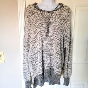Revolve Young Fabulous & Broke Marled Knubby Knit Hoodie Relaxed Fit M/L